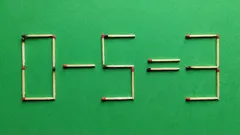 Welke twee lucifers moet je verplaatsen om de vergelijking te laten kloppen? IQ-test
